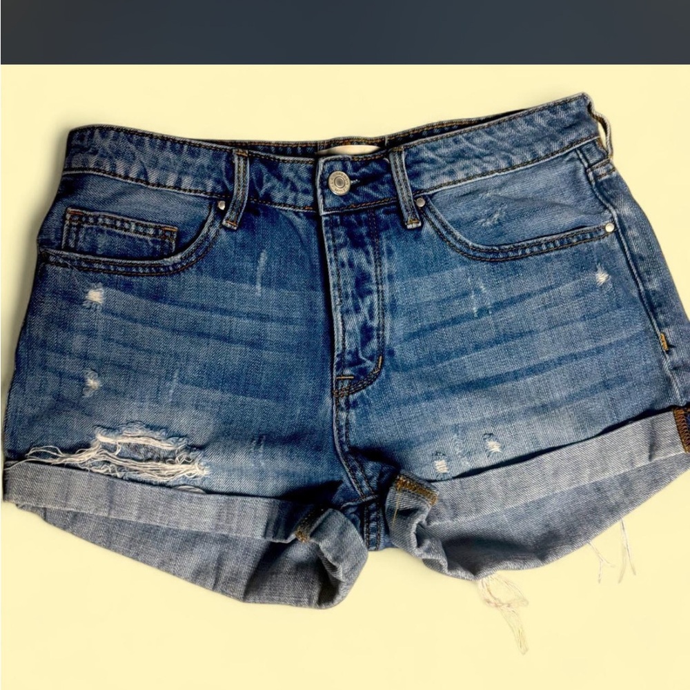 PacSun Blue Distressed Jean Shorts size 3 super comfy